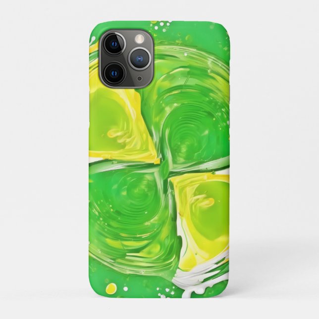 Funda De Case-Mate Para iPhone Espiral Verde Lima (Reverso)