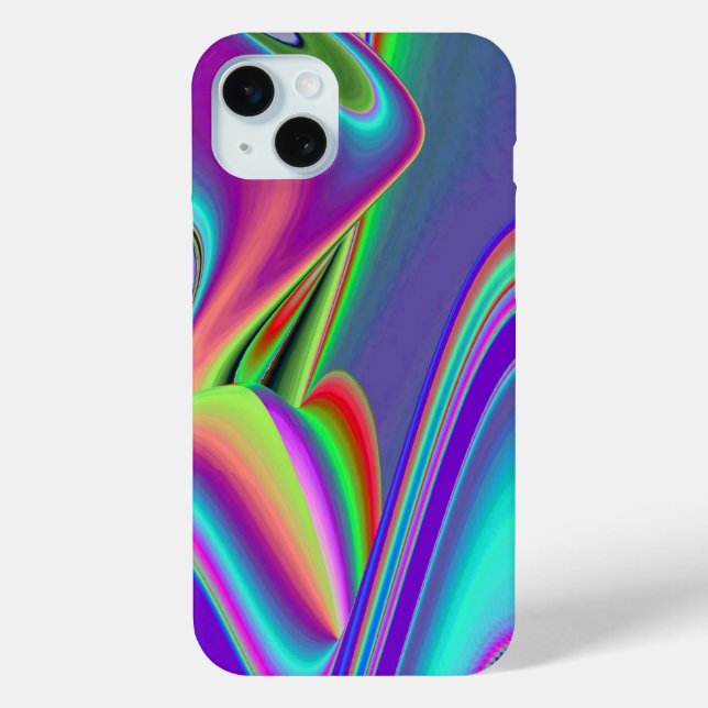 Funda De Case-Mate Para iPhone Espíritu de brisa de verano, Arcoíris abstracto 3D (Reverso )
