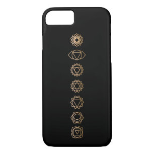 Funda Para iPhone 8/7 Espíritu de los Chakras negros de oro