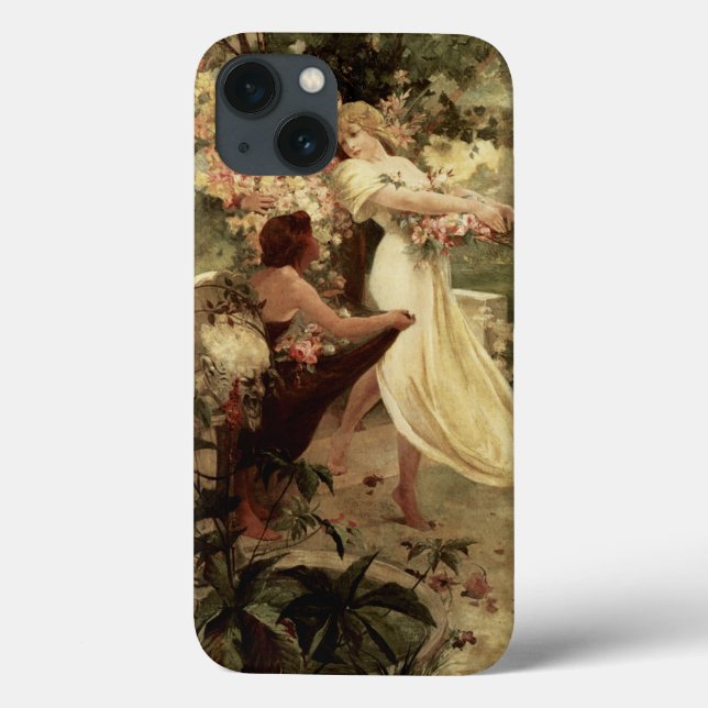 Funda De Case-Mate Para iPhone Espíritu de primavera por Alphonse Mucha (Reverso)
