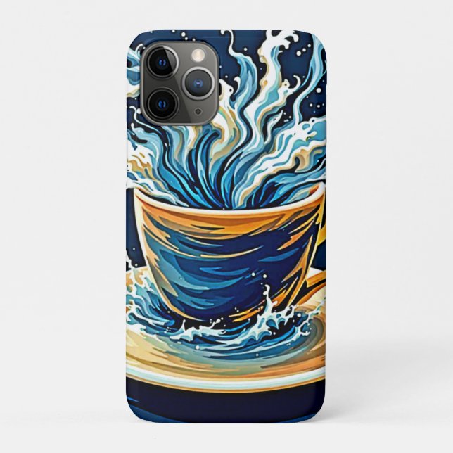 Funda De Case-Mate Para iPhone Esplash de café oceánico (Reverso)