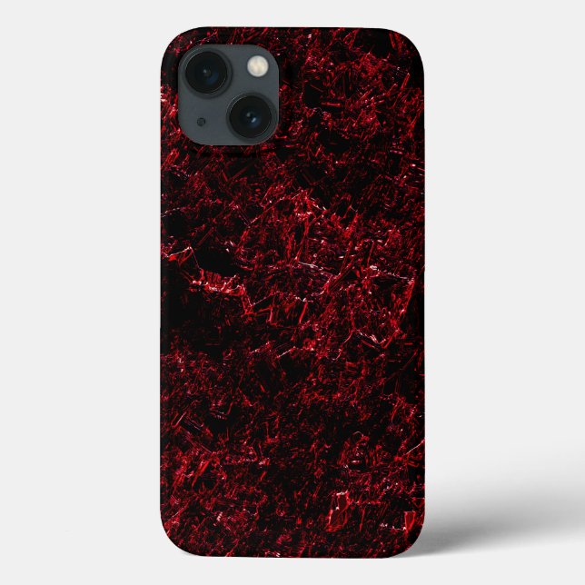 Funda De Case-Mate Para iPhone Esponja gruesa roja sobre fondo rojo oscuro (Reverso)