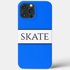 Funda Para iPhone 13 Pro Max Esporádica Bandas Blancas Brillantes Azul SKATE Te