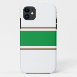 Funda Para iPhone 11 Esporto Kelly Green Brown Carreras Rayas En Blanco