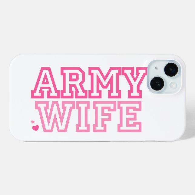 Funda De Case-Mate Para iPhone Esposa del ejército (Reverso (Horizontal))