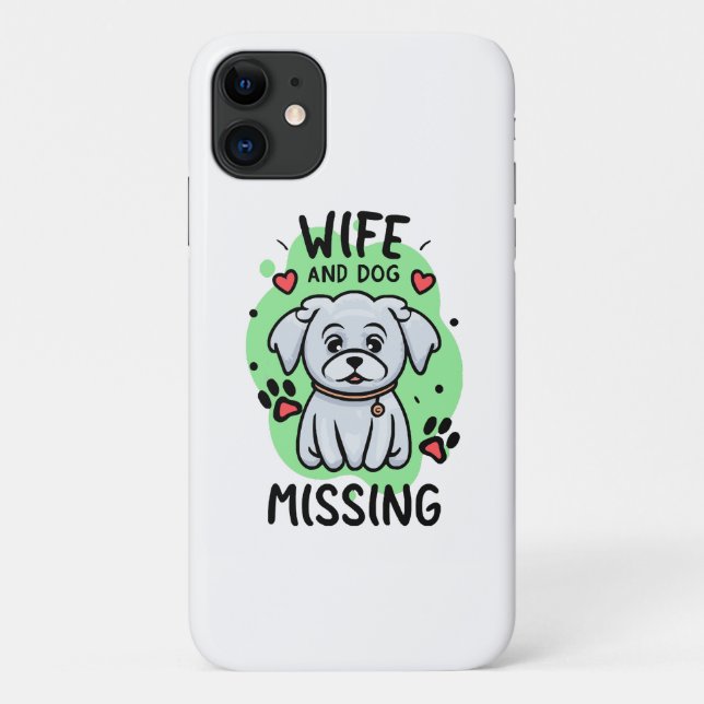 Funda De Case-Mate Para iPhone Esposa y perro desaparecidos (Reverso)