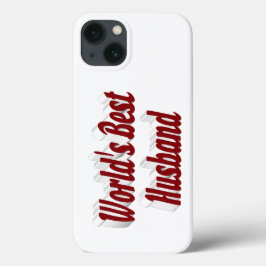 Funda Para iPhone 13 Esposo con caso de iPhone de texto burdeos