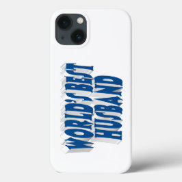Funda Para iPhone 13 Esposo con texto azul marino