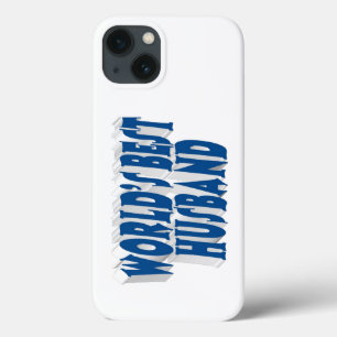 Funda Para iPhone 13 Esposo con texto azul marino