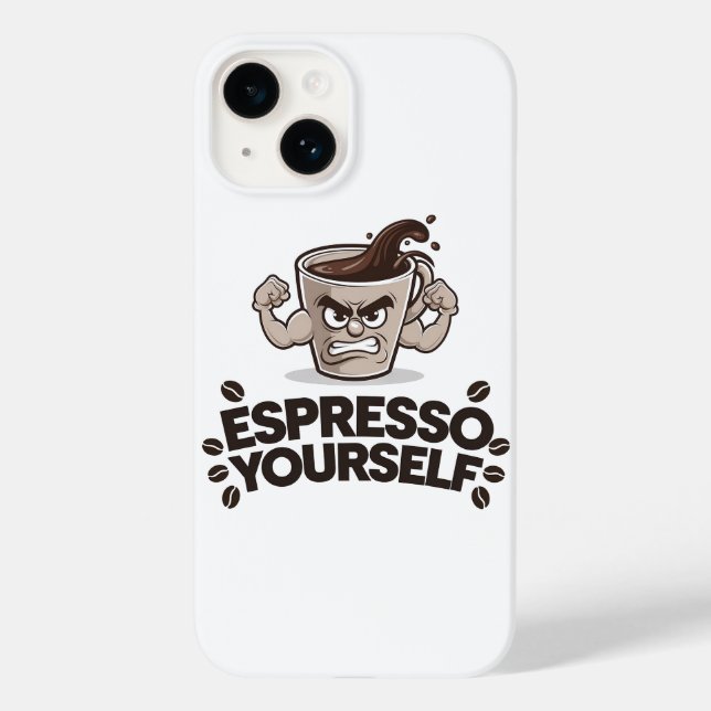 Funda De Case-Mate Para iPhone Espresso tú mismo - Gracioso diseño de los amantes (Reverso )