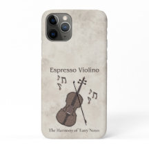 Espresso Violino-Violin creado con granos de café-