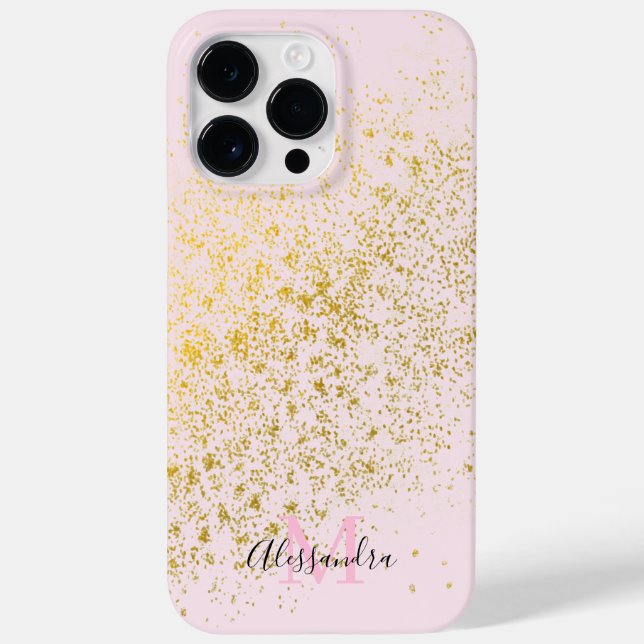 Funda De Case-Mate Para iPhone Espuma de oro rosa de Rubor (Reverso)
