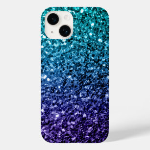 Funda Para iPhone 14 De Case-Mate Espuma de purpurina azul Ombre azul Aqua