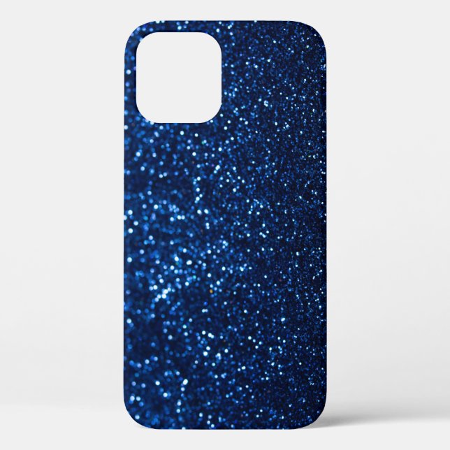 Funda De Case-Mate Para iPhone Espuma festiva de textura Purpurina azul (Reverso )