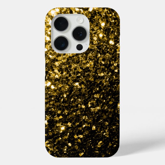 Funda De Case-Mate Para iPhone Espuma purpurina de imitación de oro oscuro (Reverso )
