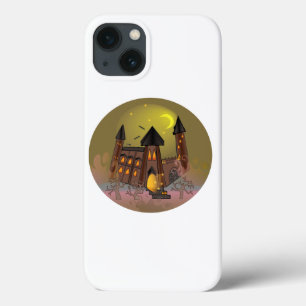 Funda Para iPhone 13 Espumosa casa de brujas de Halloween y castillo de