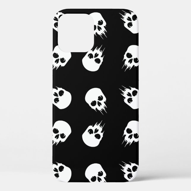 Funda De Case-Mate Para iPhone esqueleto blanco negro de halloween (Reverso )