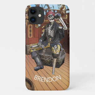 Funda Para iPhone 11 Esqueleto de Barco Pirata