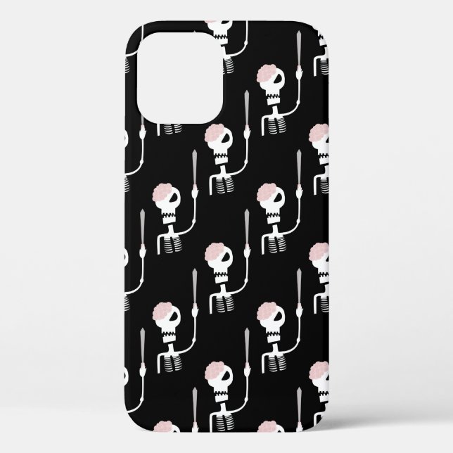 Funda De Case-Mate Para iPhone Esqueleto de Halloween con espada (Reverso )