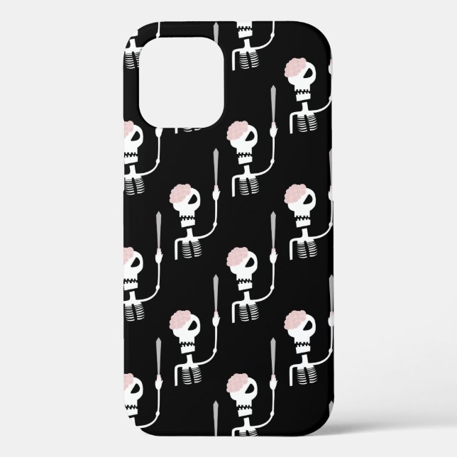 Funda De Case-Mate Para iPhone Esqueleto de Halloween con espada (Reverso )