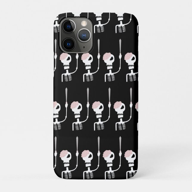 Funda De Case-Mate Para iPhone Esqueleto de Halloween con espada (Reverso)