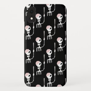Funda Para iPhone XR esqueleto de Halloween con una espada 