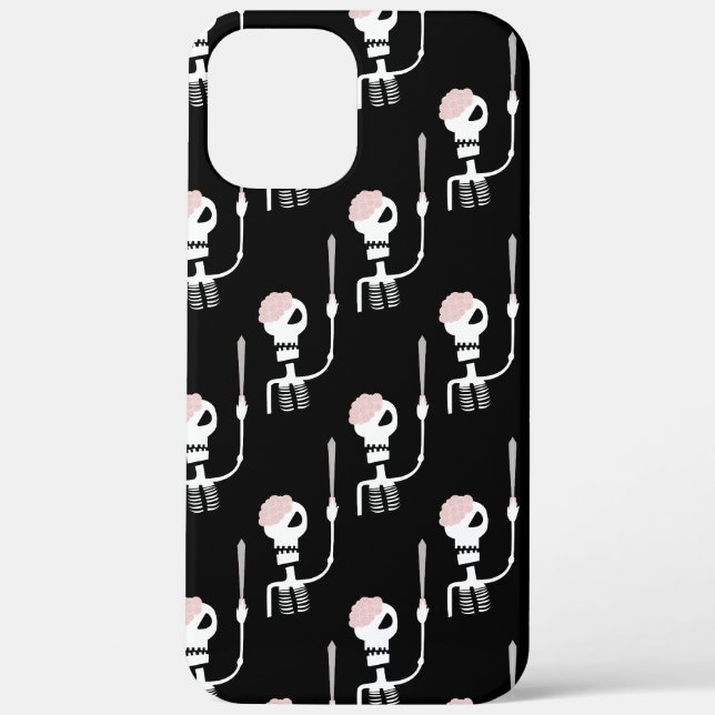 Funda De Case-Mate Para iPhone esqueleto de Halloween con una espada  (Reverso )
