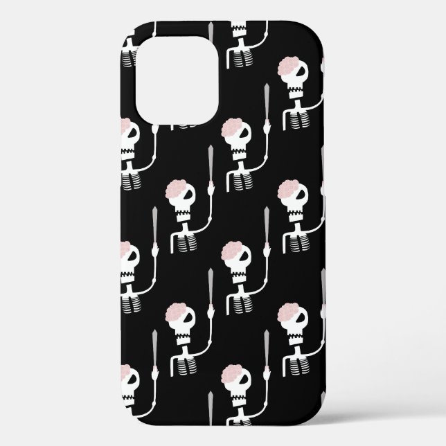 Funda De Case-Mate Para iPhone esqueleto de Halloween con una espada  (Reverso )