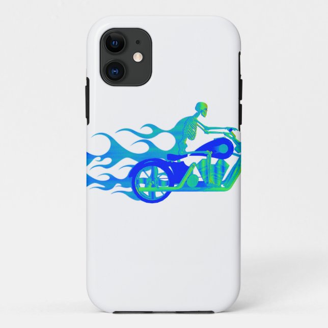 Funda De Case-Mate Para iPhone Esqueleto en motocicleta (Reverso)