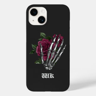 Funda Para iPhone 14 De Case-Mate Esqueleto Floral Borgoña Gótico