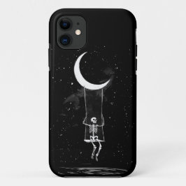 Funda Para iPhone 11 Esqueleto Luna Halloween espeluznante