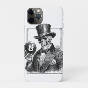 Funda Para iPhone 11 Pro Esqueleto Vintage con Sombrero de Copa y Bola 8