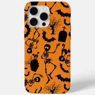 Funda Para iPhone 15 Pro Max Esqueletos de Halloween Danza macabra