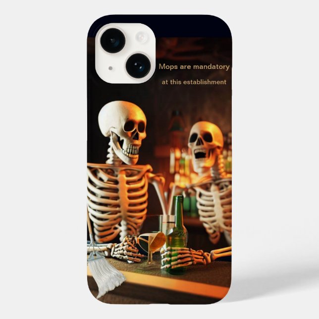 Funda De Case-Mate Para iPhone Esqueletos en un bar (Reverso )