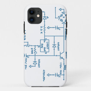 Funda Para iPhone 11 esquema de circuito electrónico tecnología plano g