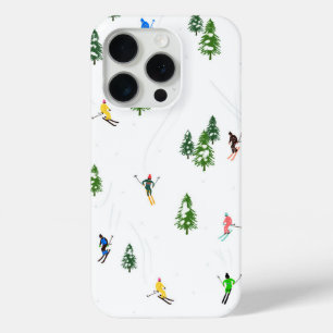 Funda Para iPhone 15 Pro Esquí alpino Esquí Árboles de invierno