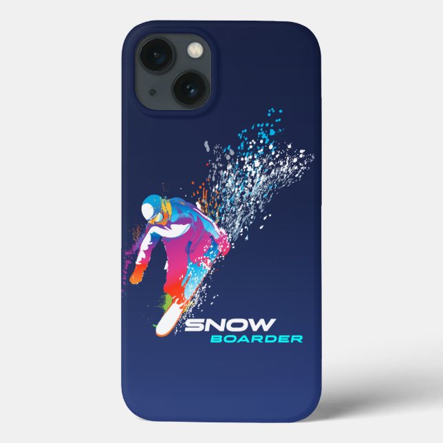 Funda De Case-Mate Para iPhone Esquí sobre tabla | (Reverso)
