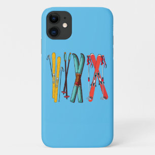 Funda Para iPhone 11 Esquiador divertido y colorido