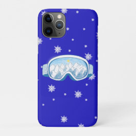 Funda Para iPhone 11 Pro Esquiar Goggles, danza de copas de nieve