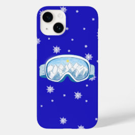 Funda Para iPhone 14 De Case-Mate Esquiar Goggles, danza de copas de nieve
