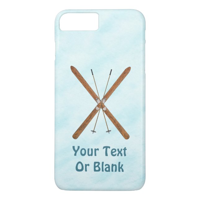 Funda De Case-Mate Para iPhone Esquís de fondo sobre la nieve (Reverso)