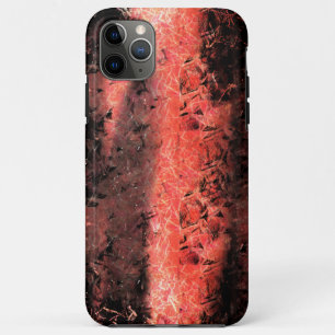 Funda Para iPhone 11 Pro Max Esquisita textura coral avermelhado amassado