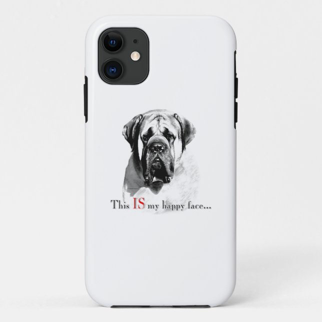 Funda De Case-Mate Para iPhone Esta es mi cara feliz Bullmastiff (Reverso)
