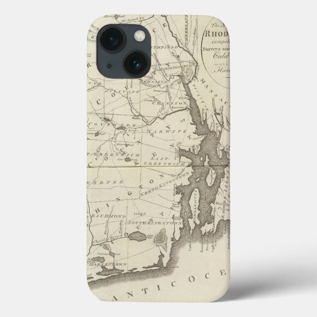 Funda De Case-Mate Para iPhone Estado de Rhode Island (Reverso)