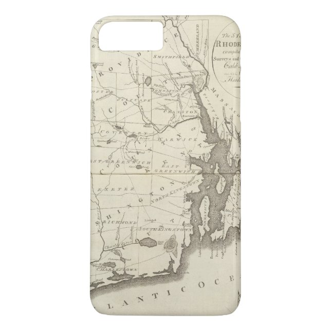 Funda De Case-Mate Para iPhone Estado de Rhode Island (Reverso)