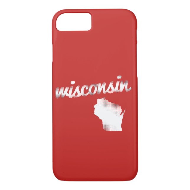 Funda De Case-Mate Para iPhone Estado de Wisconsin en blanco (Reverso)
