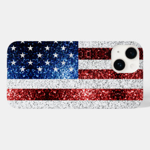 Funda Para iPhone 14 De Case-Mate Estados Unidos bandera azul rojo brillante purpuri