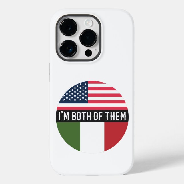 FUNDA DE Case-Mate PARA iPhone ESTADOS UNIDOS E ITALIA SOY AMBOS. (Reverso )