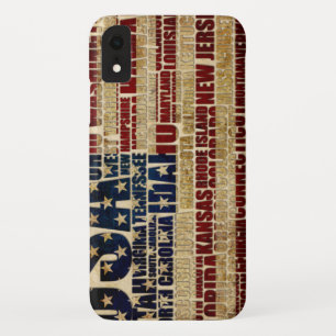 Funda Para iPhone XR Estados Unidos y sus estados federales en estrella