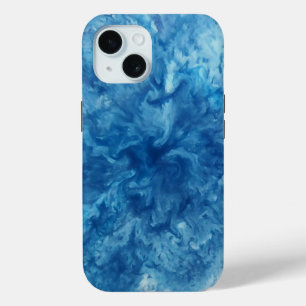 Funda Para iPhone 15 Estallido de acuarela azul